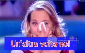 barbara d'urso piange